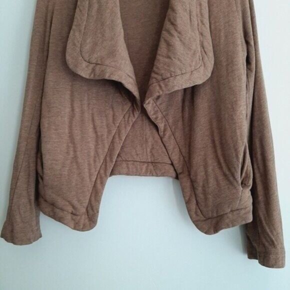 BCBGMAXAZRIA Open Front Cardigan Jacket Brown Sz XXS Flawed - Picture 4 of 11